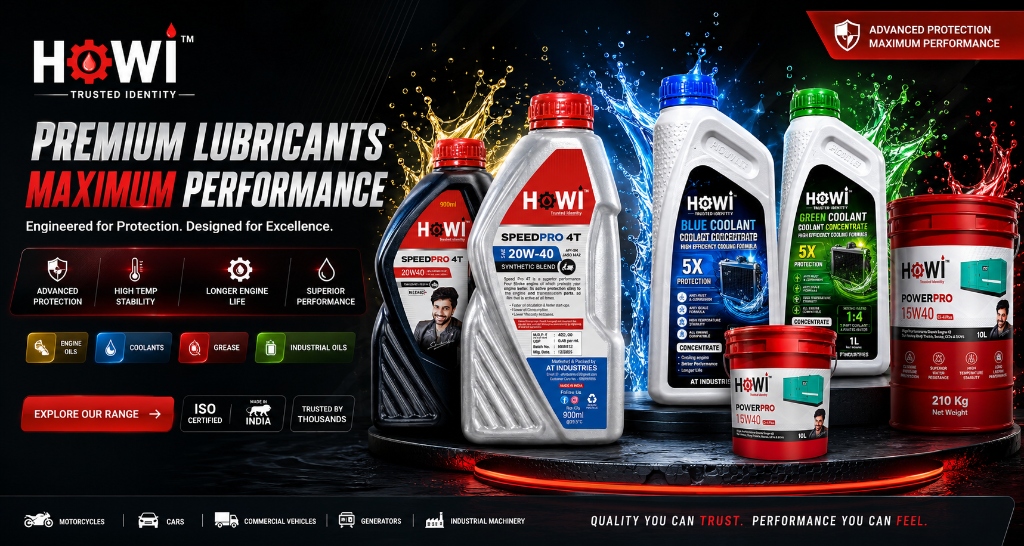 HOWI by AT Industries — Premium Lubricants, Grease & Coolants. Advanced Protection, Maximum Performance.